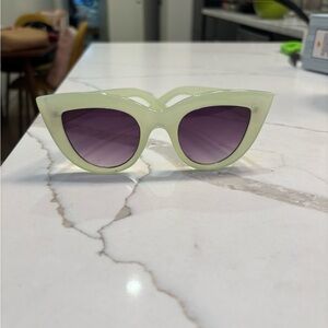 Green Cat-Eye Sunglasses